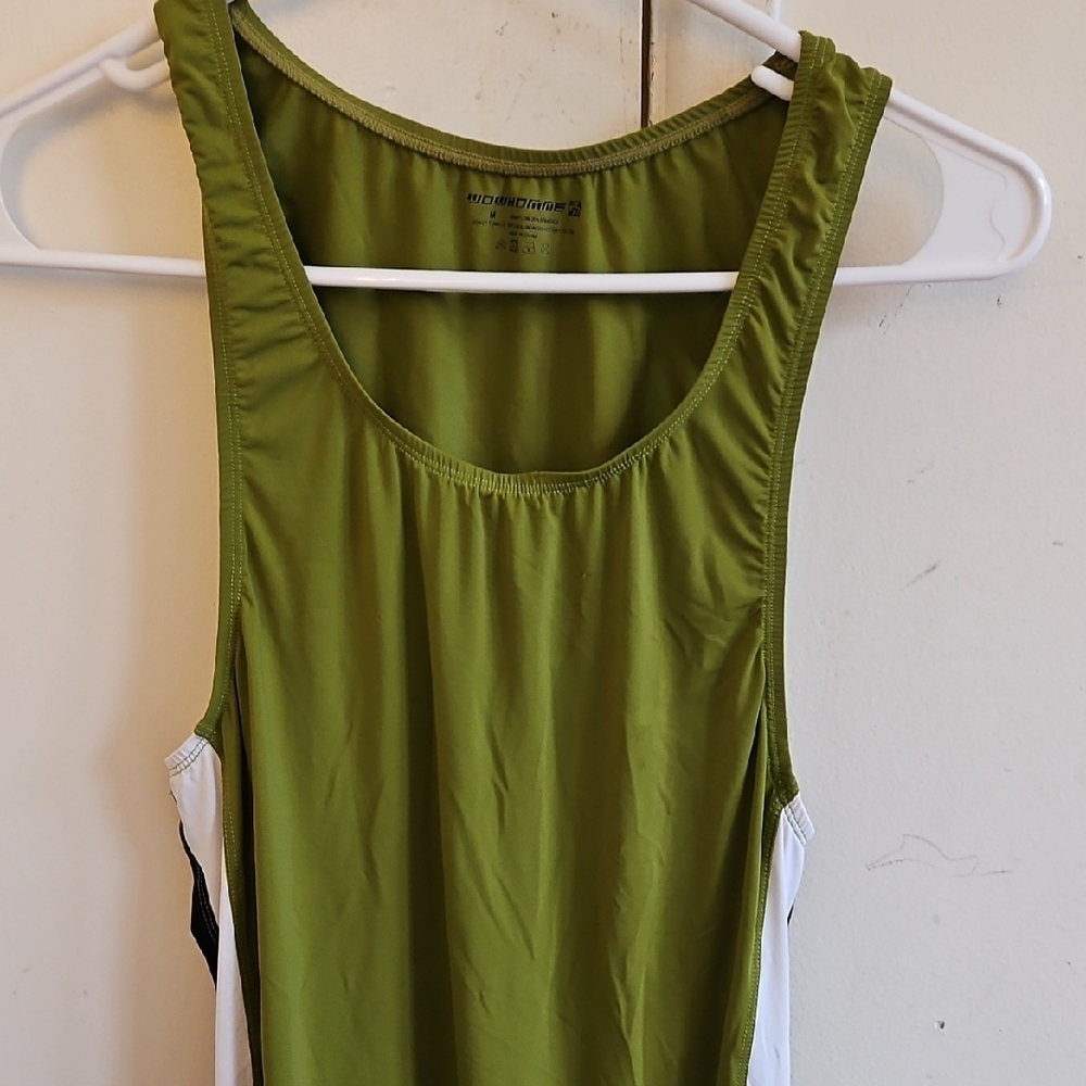 Green and White Wrestling Singlet